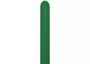 Sempertex latex modeling nozzles in forest green, 50-pack, used for balloon twisting and creative balloon art.