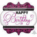 Anagram Pink, Black & White 25" Foil Balloon