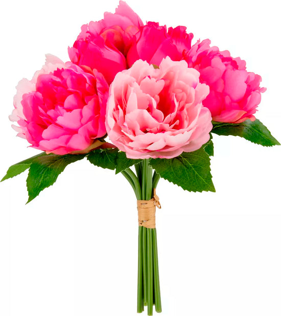 Eleganza Peony Bouquet Dark Pink 36cm (10 Heads)