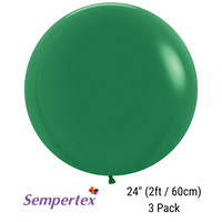 Sempertex Fashion Forest Green 24" Latex 3pk