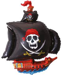 Blue Pirate Ship 15" Mini Shape Foil Balloon