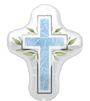 Communion Blue Cross 28" Supershape Foil Balloon
