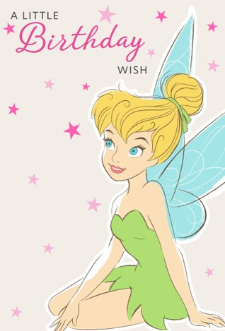 Hallmark 6 Pack Cards C32 Birthday Tinkerbell