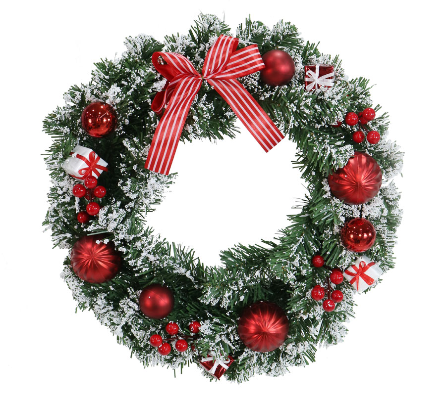 Uncle Bills Wreath Deluxe Snowy Pine 40cm