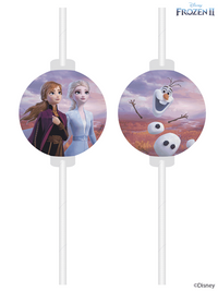 Qualatex 4 Pack Paper Straws Disney Frozen 2