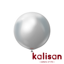 Kalisan Mirror Silver 24" Latex Balloons 2pk