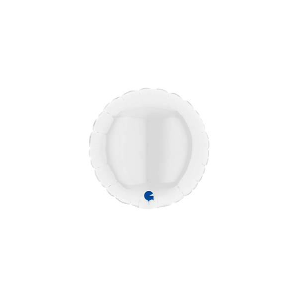 Grabo Foil Balloon White Round 4"