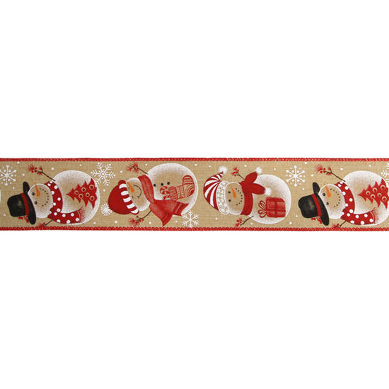 Eleganza Wired Ribbon Snowman 63mm x 10yds
