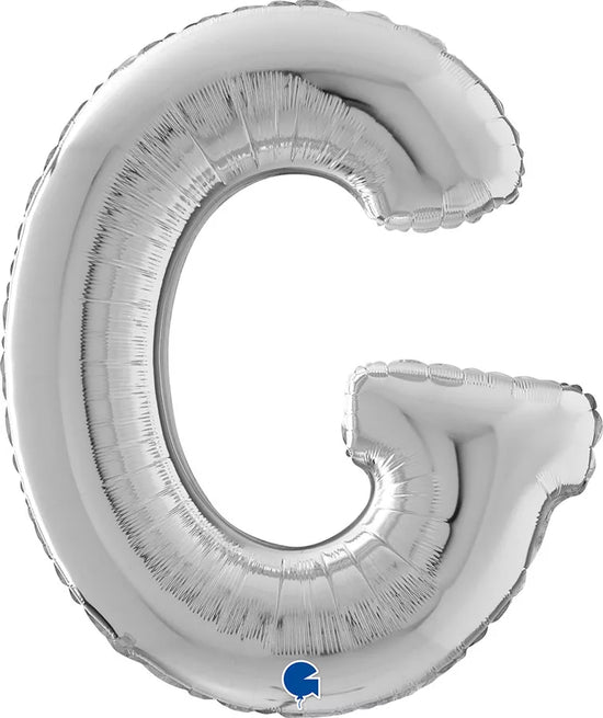 Grabo Foil Balloon Silver 26" Letter G