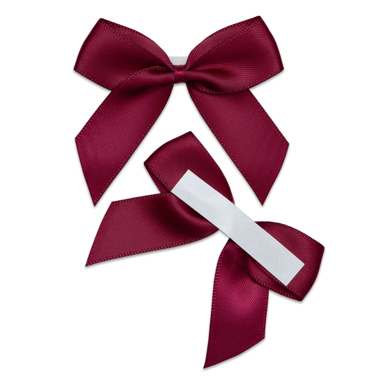 Italian Options 12 Pack Ribbon Bows Burgundy 5cm