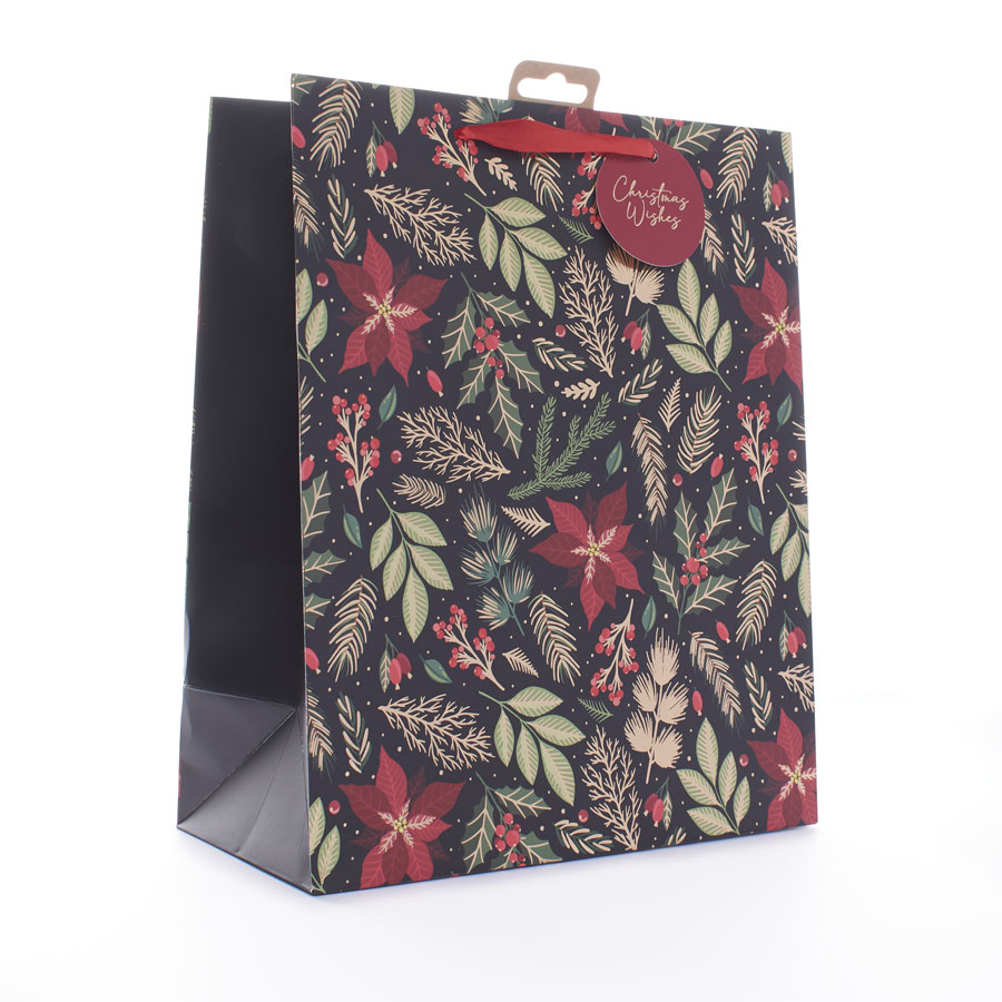 Tiger Feet Gift Bag Foliage Extra Large 12pk