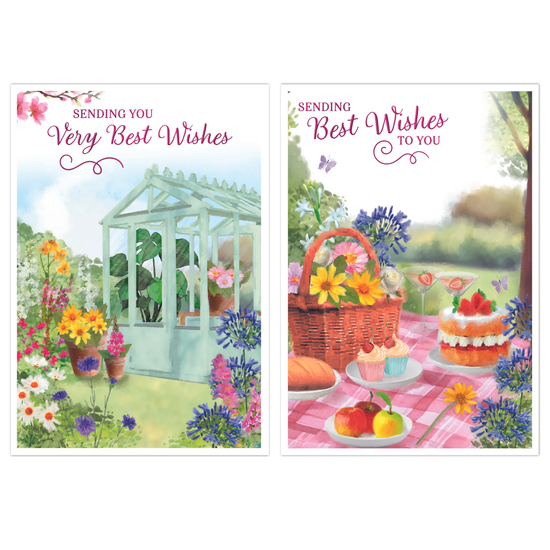 Poppyhill 12 Pack Cards C50 Best Wishes