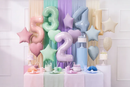 PartyDeco Foil Balloon Matte Pink Star 19