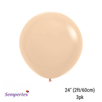 Sempertex Malibu Peach 24" Latex 3pk