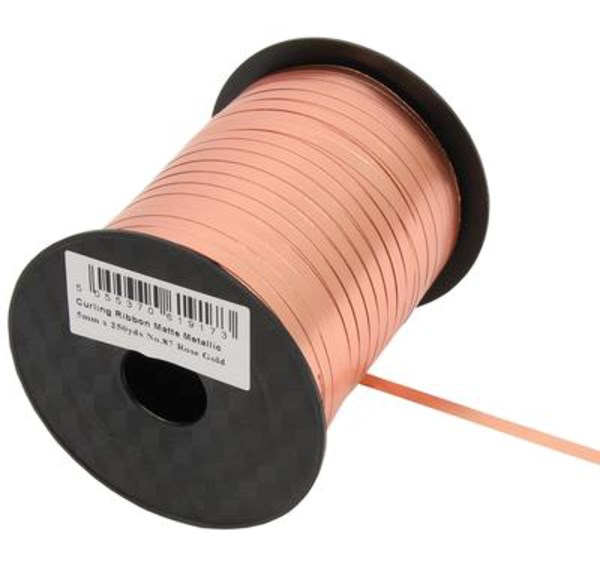 Eleganza Ribbon Metallic Rose Gold 5mm x 250yds