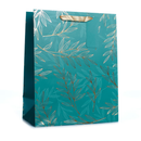 Tiger Feet Gift Bag Green & Gold Fern Medium 6pk