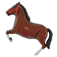 Dark Brown 34" Horse Large Shape Foil Balloon