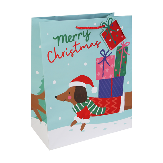Eurowrap 12 Pack Gift Bag Dachshund Large