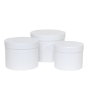 APAC Hat Boxes White Set of 3 (Largest 19x14.4cm)