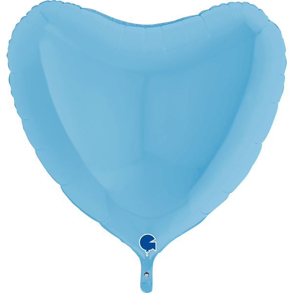 Grabo Foil Balloon Matte Pastel Blue Heart 36"