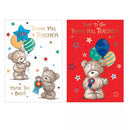 Poppyhill 12-pack thank you teacher cards with colorful designs, ideal for expressing appreciation to educators.