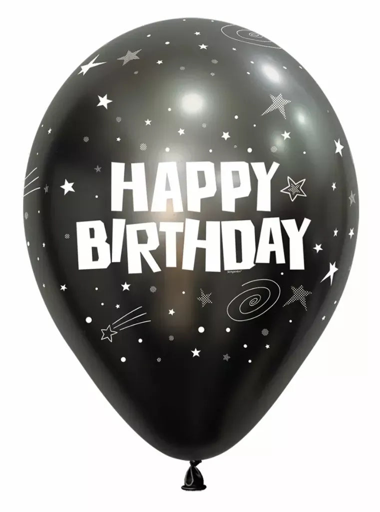 Sempertex Midnight Grey Birthday 12" Latex 12pk