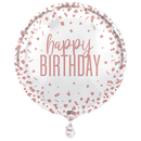 Unique Birthday Rose Gold Confetti 18" Foil