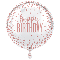 Unique Birthday Rose Gold Confetti 18" Foil