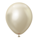 Kalisan Mirror White Gold 18" Latex Balloons 25pk