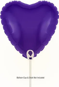 Oaktree 5 Pack Foil Balloon Purple Heart 9