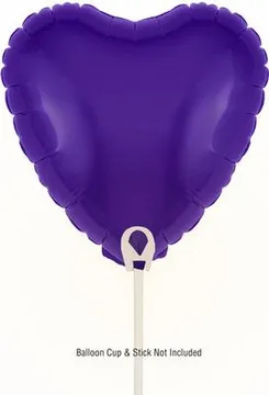 Oaktree 5 Pack Foil Balloon Purple Heart 9