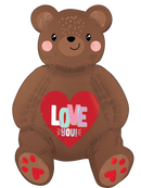 Anagram Love Bear 20" Air Fill Sitter Foil Balloon