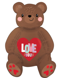 Anagram Love Bear 20" Air Fill Sitter Foil Balloon