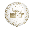 Unique Foil Balloon Gold Confetti Birthday 18"