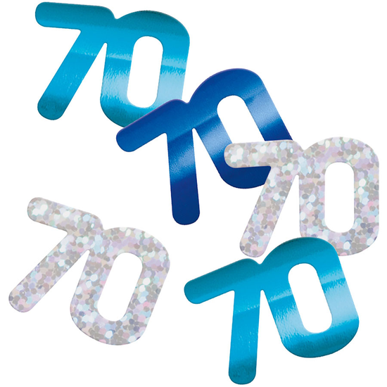 14g Confetti Age 70 Glitz Blue