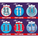 Giftzone Small Badges Age 11 Male