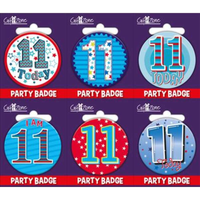 Giftzone Small Badges Age 11 Male