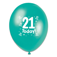 Tiger Feet Age 21 Birthday 10" Balloons 6x8pk