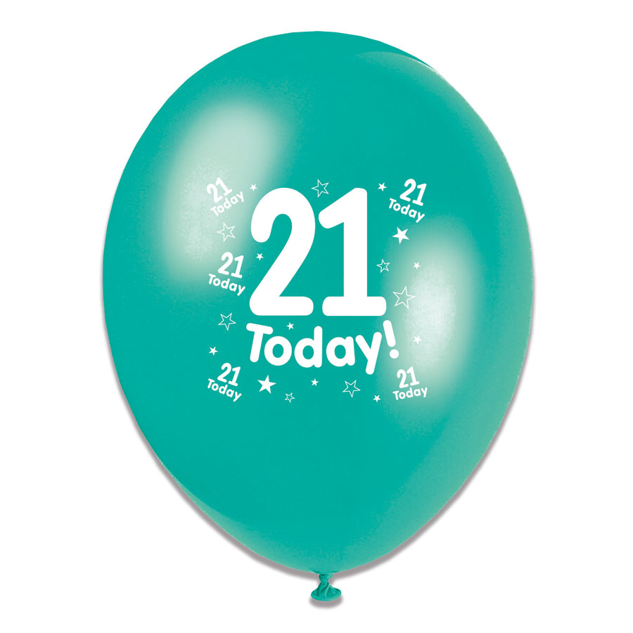 Tiger Feet Age 21 Birthday 10" Balloons 6x8pk