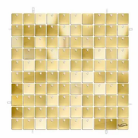 Oaktree Metallic Sequin Wall Panel White Gold 30cm