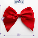Italian Options 6 Pack Ribbon Bows Red 10cm