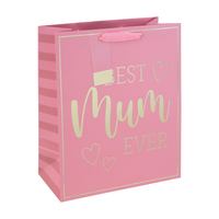 Eurowrap 12 Pack Gift Bag Best Mum Ever Large