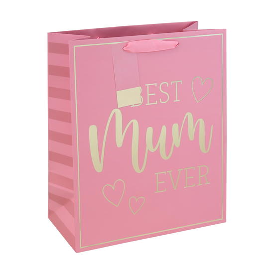Eurowrap 12 Pack Gift Bag Best Mum Ever Large