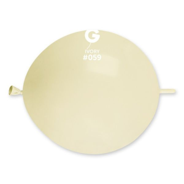 Gemar 50 Pack Latex Balloons Glink Ivory 13