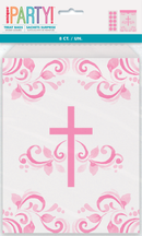 Unique 8 Pack Treat Bags Holy Cross Pink