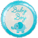 Anagram Baby Boy Elephant 18" Round Foil Balloon