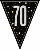 Unique Bunting Black Glitz Age 70 9ft