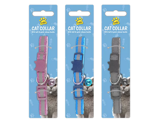 Cat Collar W/Bell (Colour May Vary)