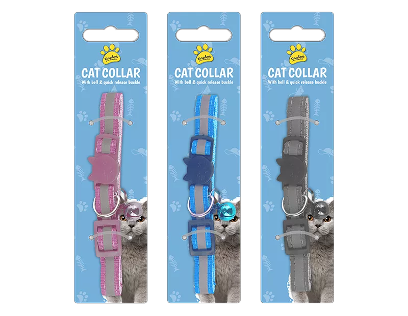 Cat Collar W/Bell (Colour May Vary)