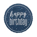 Unique Foil Balloon Blue Glitz Birthday 18"